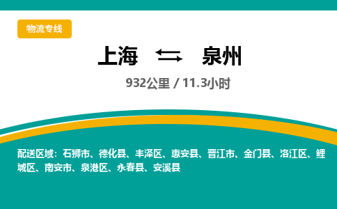 上海到泉州物流公司服務(wù)-物流專線收費(fèi)標(biāo)準(zhǔn)「全境派送」