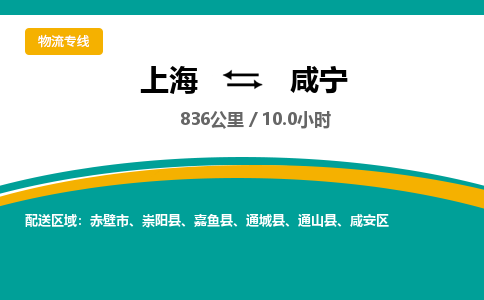 上海到咸寧物流公司服務-裝修材料運輸專線「全境直達」