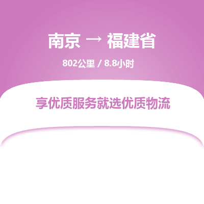 南京到福建省物流公司_南京到福建省直達(dá)貨運(yùn)專線
