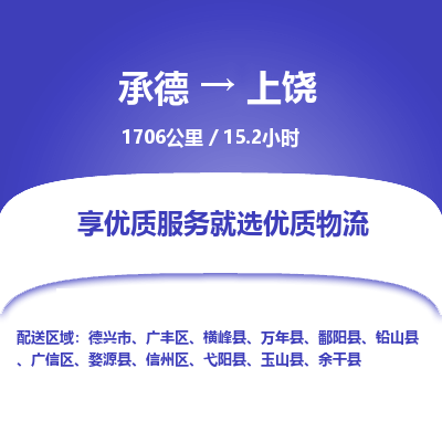 承德到上饒物流公司|承德到上饒貨運|承德至上饒專線物流